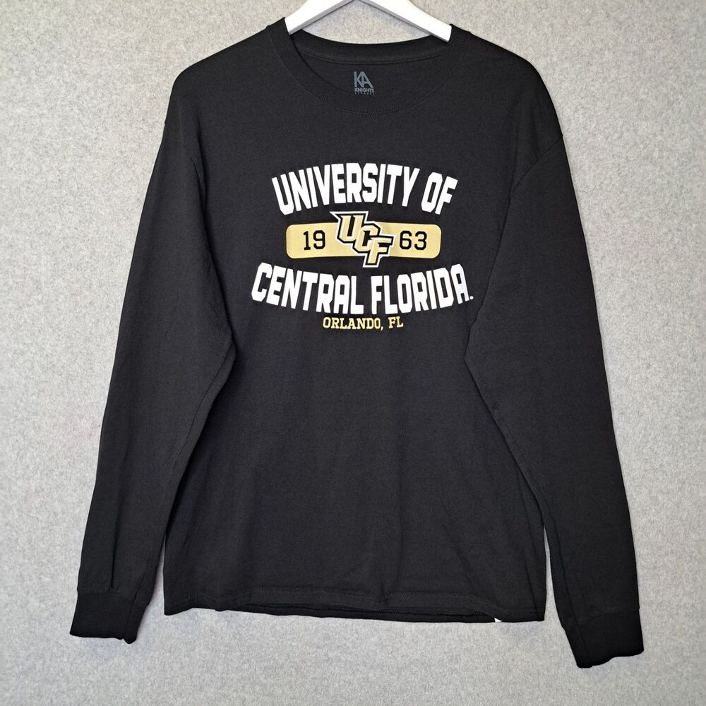 UCF Knights University Of Central Florida Large Long Sleeve T Shirt Black